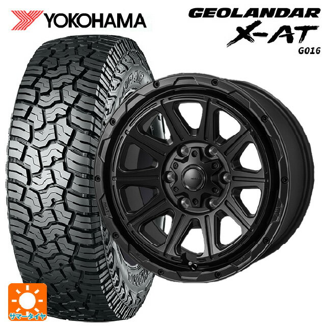 トヨタ ハイラックス(120系)用 265/65R17 116T XL ヨコハマ ジオランダー X-AT G016 ブラックレター ハイブロック レグルス サテンブラック 新品サマータイヤホイール 4本セット