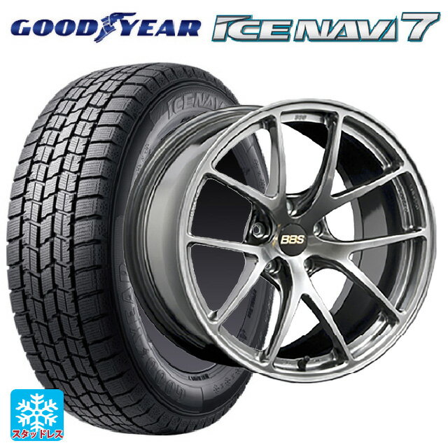 【最大3万円OFFクーポン 5/16 1:59迄】205/55R16 91Q グッドイヤー アイスナビ7(限定) BBS RI-A DB 16-7J 国産車用 スタッドレスタイヤホイール4本セット