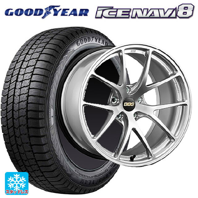 2025年製 215/45R18 89Q グッドイヤー アイスナビ8 # BBS RI-A DS 18-7.5J 国産車用 スタッドレスタイヤホイール4本セット