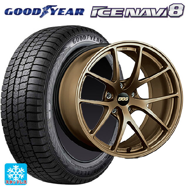 225/40R18 92Q XL グッドイヤー アイスナビ8 BBS RI-A MBZ 18-7.5J 国産車用 スタッドレスタイヤホイール4本セット