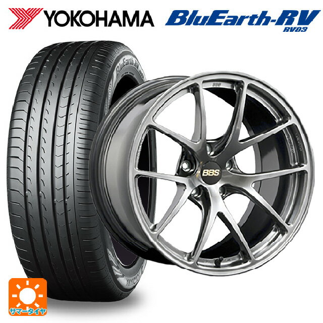 【6/22 20時〜 全品P5倍＆クーポン】205/60R16 96H XL ヨコハマ ブルーアース RV03 # BBS RI-A DB 16-7J 国産車用 サマータイヤホイール4本セット