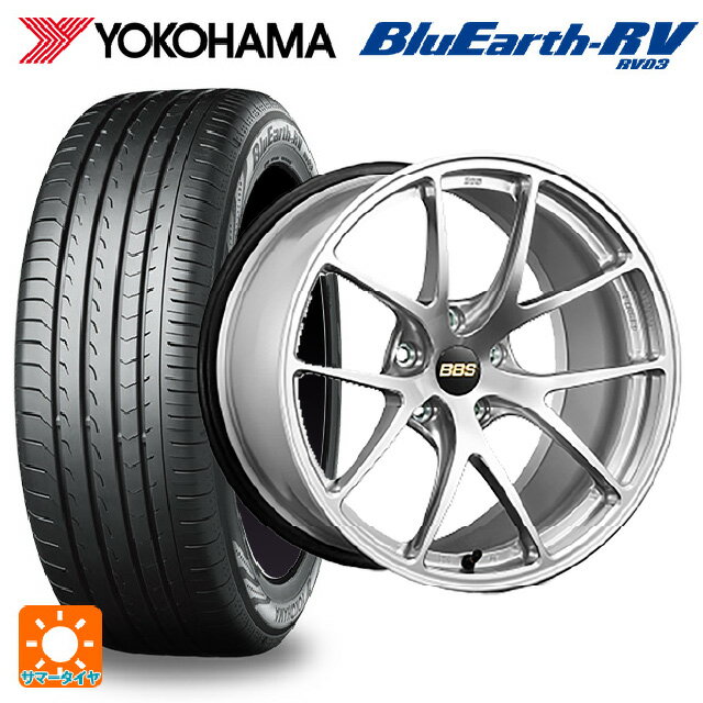 225/60R18 100H ヨコハマ ブルーアース RV03 BBS RI-A DS 18-7.5J 国産車用 サマータイヤホイール4本セット