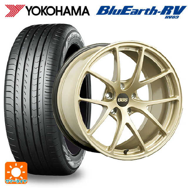 【6/22 20時〜 全品P5倍＆クーポン】205/60R16 96H XL ヨコハマ ブルーアース RV03 # BBS RI-A GL 16-7J 国産車用 サマータイヤホイール4本セット