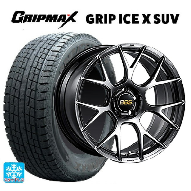 レクサス NX(20系)用 235/55R19 105H XL グリップマックス グリップアイスX SUV ブラックレター # BBS RE-V7 DB 新品スタッドレスタイヤホイール 4本セット