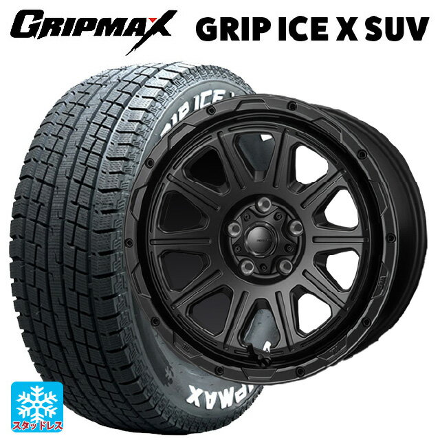 225/70R16 103Q グリップマックス グリップアイスX SUV ホワイトレター # ジャパン三陽 ハイブロック レグルス サテンブラック 16-7J 国産車用 スタッドレスタイヤホイール4本セット