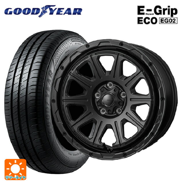 トヨタ プリウス(60系)用 195/65R16 92H グッドイヤー エフィシェントグリップ エコ EG02 ジャパン三陽 ハイブロック レグルス サテンブラック 新品サマータイヤホイール 4本セット
