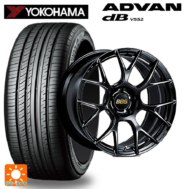 225/40R19 93W XL ヨコハマ アドバンデシベル V552 正規品 BBS RE-V7 BK 19-8J 国産車用 サマータイヤホイール4本セット