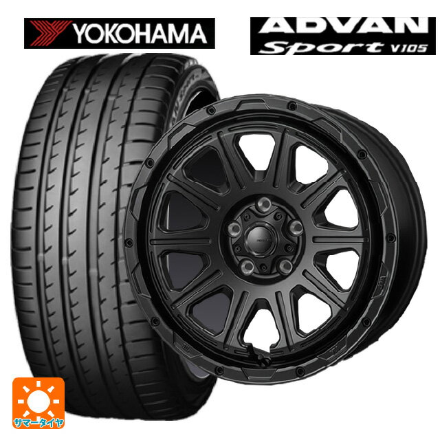 215/45R17 91Y XL ヨコハマ アドバンスポーツ V105 正規品 ジャパン三陽 ハイブロック レグルス サテンブラック 17-7.5J 国産車用 サマータイヤホイール4本セット