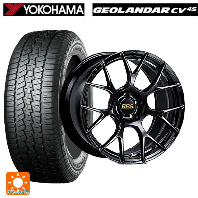 【6/15〜16限定 全品P5倍＆クーポン】225/55R19 99V ヨコハマ ジオランダー CV G058 正規品 BBS RE-V7 BK 19-8J 国産車用 サマータイヤホイール4本セット