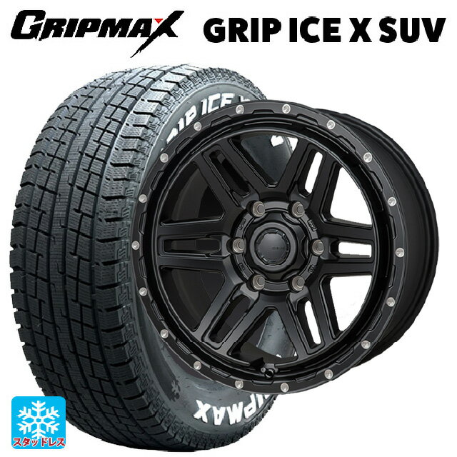 トヨタ ランドクルーザープラド(150系)用 265/65R17 112T グリップマックス グリップアイスX SUV ホワイトレター # ジャパン三陽 ハイブロック エルデ Satin Black/Milling 新品スタッドレスタイヤホイール 4本セット