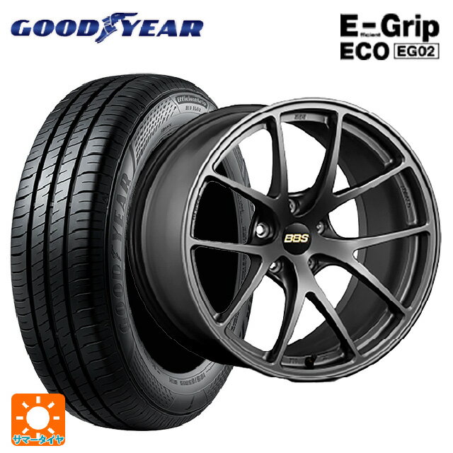 【6/20限定 全品P5倍＆クーポン】225/45R18 95W XL グッドイヤー エフィシェントグリップ エコ EG02 BBS RI-A MGR 18-7.5J 国産車用 サマータイヤホイール4本セット