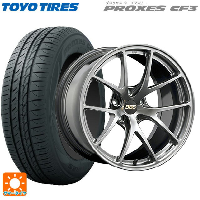 【6/11 1:59迄 全品ポイント5倍】215/45R18 93W トーヨー プロクセス CF3 BBS RI-A DB 18-7.5J 国産車用 サマータイヤホイール4本セット