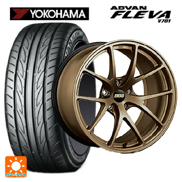 【6/22 20時〜 全品P5倍＆クーポン】215/50R17 95W XL ヨコハマ アドバン フレバ V701 正規品 BBS RI-A MBZ 17-7.5J 国産車用 サマータイヤホイール4本セット