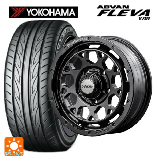 【6/11 1:59迄 全品ポイント5倍】215/45R18 93W XL ヨコハマ アドバン フレバ V701 正規品 # レイズ チームデイトナ M9+ スペックm AOJ 18-7.5J 国産車用 サマータイヤホイール4本セット