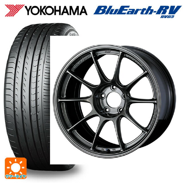 【最大3万円OFFクーポン 5/16 1:59迄】205/60R16 96H ヨコハマ ブルーアース RV03 ウェッズ ウェッズスポーツ TC105X EJ-TITAN 16-7J 国産車用 サマータイヤホイール4本セット