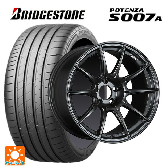 トヨタ プリウス(50系)用 215/45R17 91Y XL ブリヂストン ポテンザ S007A 正規品(数量限定) タナベ SSR GT X01 フラットブラック 新品サマータイヤホイール 4本セット