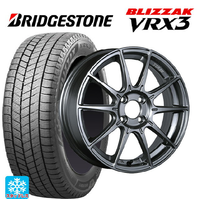 165/50R15 73Q ブリヂストン ブリザック VRX3 正規品 # タナベ SSR GT X01 ダークシルバー 15-5J 国産車用 スタッドレスタイヤホイール4本セット