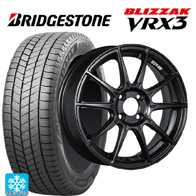 【6/11 1:59迄 全品ポイント5倍】215/45R17 87Q ブリヂストン ブリザック VRX3 正規品 タナベ SSR GT X01 フラットブラック 17-7J 国産車用 スタッドレスタイヤホイール4本セット