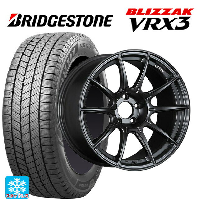 【6/22 20時〜 全品P5倍＆クーポン】2024年製 215/45R18 89Q ブリヂストン ブリザック VRX3 正規品 タナベ SSR GT X01 フラットブラック 18-7.5J 国産車用 スタッドレスタイヤホイール4本セット