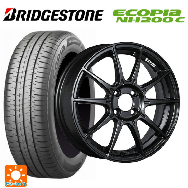 【6/15〜16限定 全品P5倍＆クーポン】165/55R15 75V ブリヂストン エコピア NH200C(数量限定) 正規品 # タナベ SSR GT X01 フラットブラック 15-5J 国産車用 サマータイヤホイール4本セット