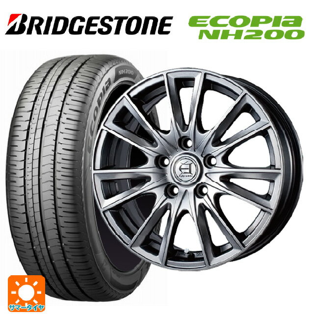 【6/22 20時〜 全品P5倍＆クーポン】205/60R16 92H ブリヂストン エコピア NH200 正規品 # テクノピア アフロディーテ EF メタリックグレー 16-6.5J 国産車用 サマータイヤホイール4本セット