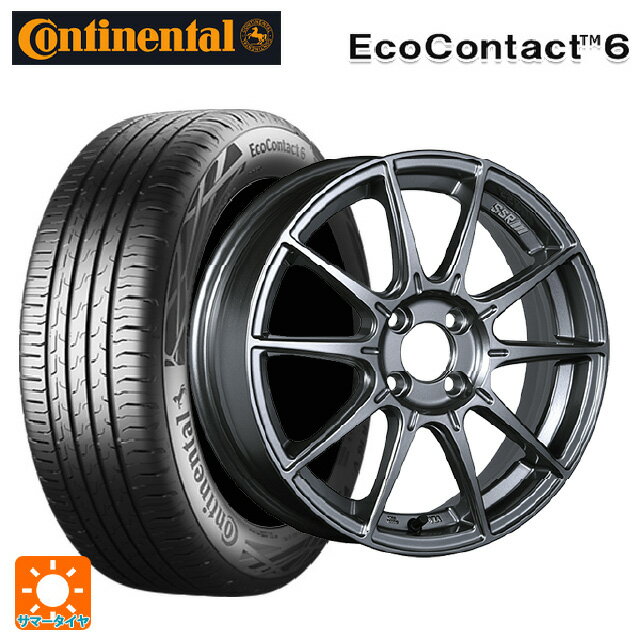 【6/22 20時〜 全品P5倍＆クーポン】185/55R16 87H XL コンチネンタル エココンタクト 6 正規品 タナベ SSR GT X01 ダークシルバー 16-6.5J 国産車用 サマータイヤホイール4本セット