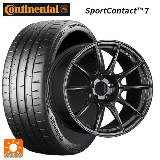 【6/22 20時〜 全品P5倍＆クーポン】225/40R19 93Y XL コンチネンタル スポーツコンタクト 7 正規品 タナベ SSR GT X01 フラットブラック 19-8.5J 国産車用 サマータイヤホイール4本セット
