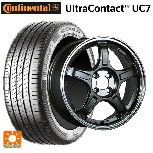 【6/22 20時〜 全品P5倍＆クーポン】185/55R16 83V コンチネンタル ウルトラコンタクト UC7 正規品 タナベ SSR GT X03 ガンメタ+Sクリア 16-6.5J 国産車用 サマータイヤホイール4本セット