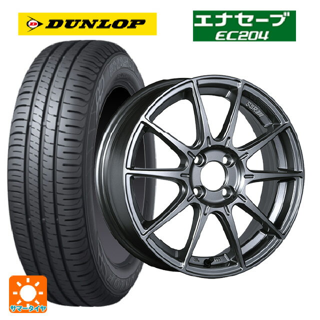 【6/11 1:59迄 全品ポイント5倍】165/50R15 73V ダンロップ エナセーブEC204 タナベ SSR GT X01 ダークシルバー 15-5J 国産車用 サマータイヤホイール4本セット