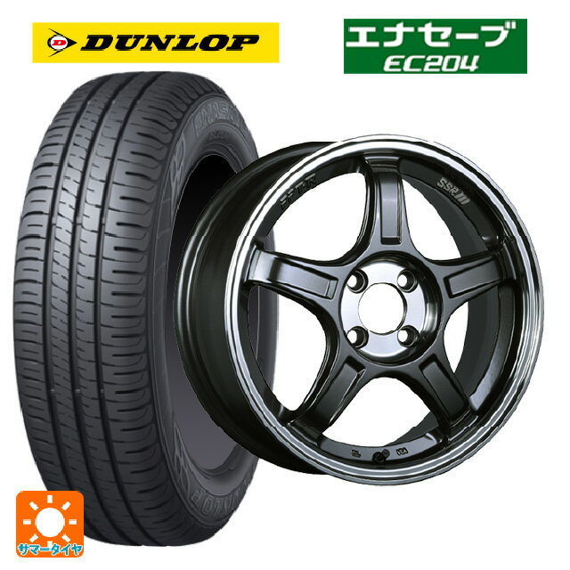 【6/15〜16限定 全品P5倍＆クーポン】165/50R16 75V ダンロップ エナセーブEC204 タナベ SSR GT X03 ガンメタ+Sクリア 16-5.5J 国産車用 サマータイヤホイール4本セット