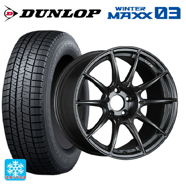 【6/11 1:59迄 全品ポイント5倍】245/40R19 94Q ダンロップ ウィンターマックス 03(WM03) タナベ SSR GT X01 フラットブラック 19-8.5J 国産車用 スタッドレスタイヤホイール4本セット