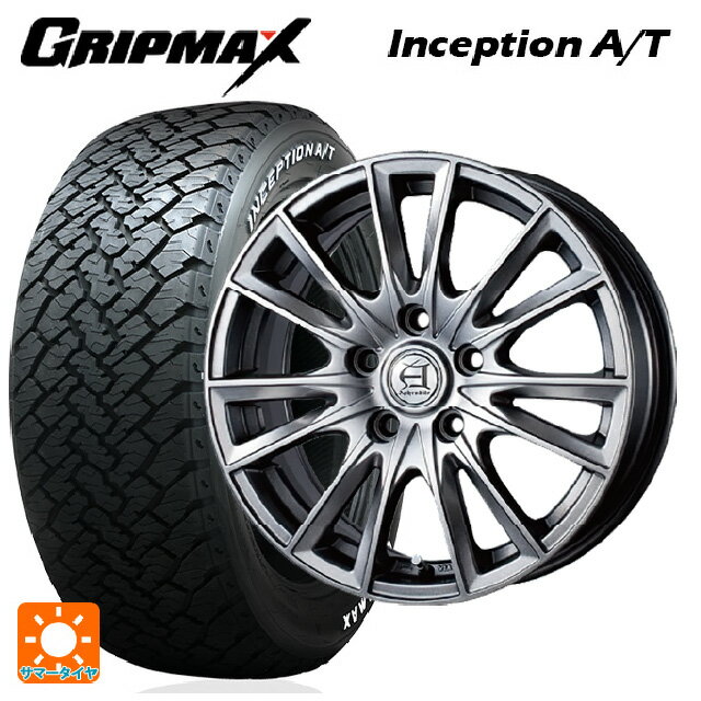 【6/22 20時〜 全品P5倍＆クーポン】215/65R16 98T グリップマックス インセプション A/T ホワイトレター テクノピア アフロディーテ EF メタリックグレー 16-6.5J 国産車用 サマータイヤホイール4本セット
