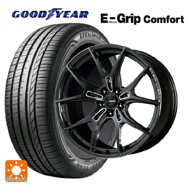 【6/11 1:59迄 全品ポイント5倍】225/40R18 92W XL グッドイヤー エフィシェントグリップ コンフォート # レイズ グラムライツ 57エフエックスズィー AAC 18-7.5J 国産車用 サマータイヤホイール4本セット