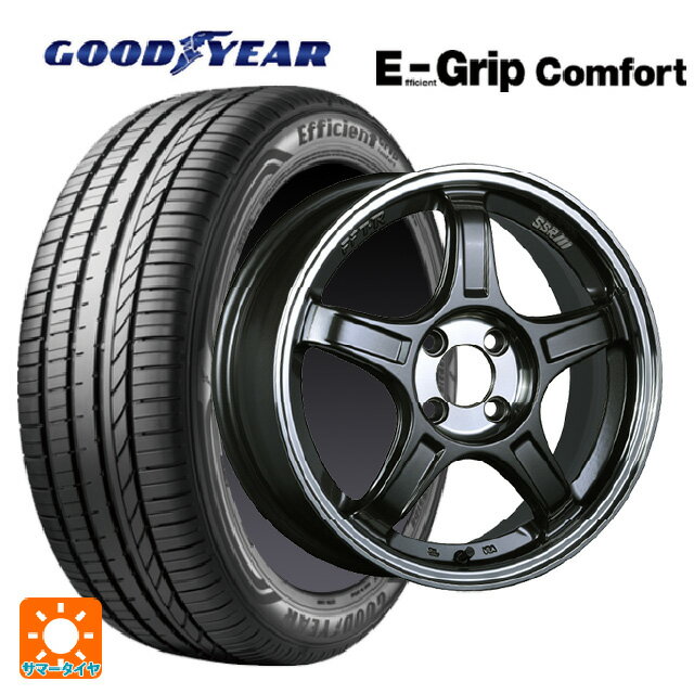 【6/15〜16限定 全品P5倍＆クーポン】165/45R16 74V XL グッドイヤー エフィシェントグリップ コンフォート タナベ SSR GT X03 ガンメタ+Sクリア 16-5.5J 国産車用 サマータイヤホイール4本セット