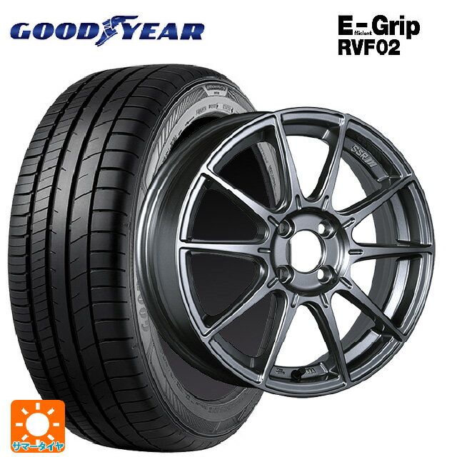 【6/22 20時〜 全品P5倍＆クーポン】175/55R15 77V グッドイヤー エフィシェントグリップ RVF02 タナベ SSR GT X01 ダークシルバー 15-6J 国産車用 サマータイヤホイール4本セット