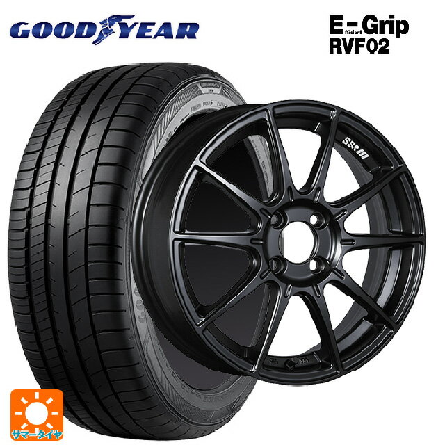 【6/11 1:59迄 全品ポイント5倍】175/55R15 77V グッドイヤー エフィシェントグリップ RVF02 タナベ SSR GT X01 フラットブラック 15-6J 国産車用 サマータイヤホイール4本セット