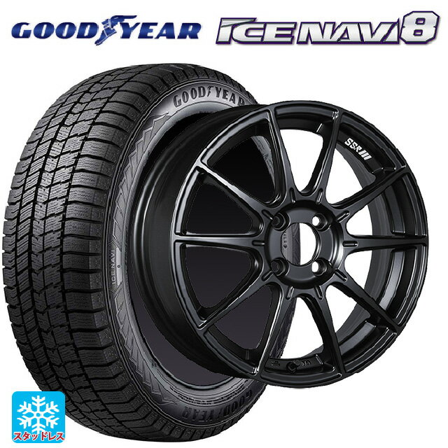 【6/20限定 全品P5倍＆クーポン】205/50R17 93Q XL グッドイヤー アイスナビ8 タナベ SSR GT X01 フラットブラック 17-7J 国産車用 スタッドレスタイヤホイール4本セット