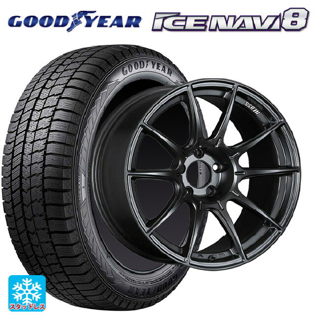 【6/11 1:59迄 全品ポイント5倍】2024年製 225/45R19 92Q グッドイヤー アイスナビ8 # タナベ SSR GT X01 フラットブラック 19-8.5J 国産車用 スタッドレスタイヤホイール4本セット