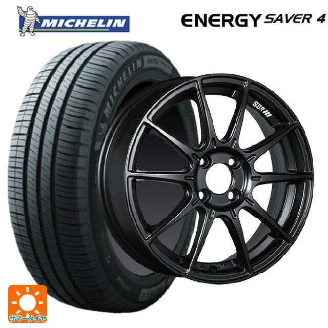 【6/22 20時〜 全品P5倍＆クーポン】195/55R15 89V XL ミシュラン 正規品 エナジーセイバー4 タナベ SSR GT X01 フラットブラック 15-6J 国産車用 サマータイヤホイール4本セット