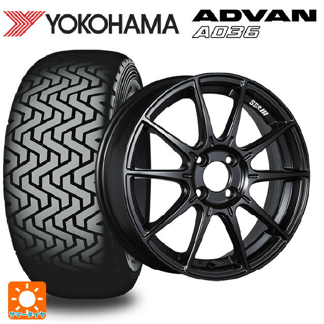 【6/15〜16限定 全品P5倍＆クーポン】185/60R15 84Q ヨコハマ アドバン A036 正規品 タナベ SSR GT X01 フラットブラック 15-6J 国産車用 サマータイヤホイール4本セット