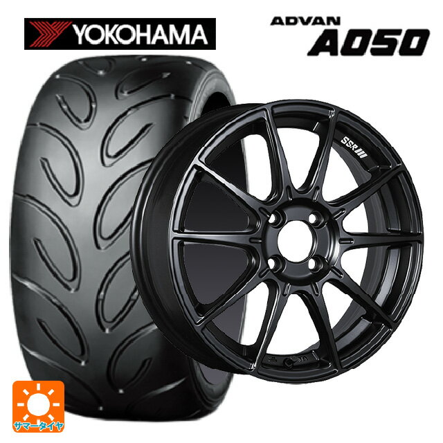 【6/22 20時〜 全品P5倍＆クーポン】195/55R15 85V ヨコハマ アドバン A050A コンパウンド M 正規品 # タナベ SSR GT X01 フラットブラック 15-6J 国産車用 サマータイヤホイール4本セット