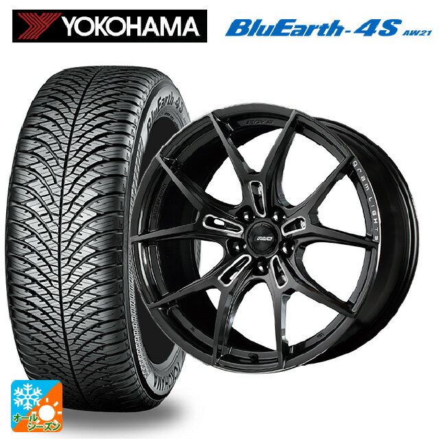 【抽選で最大100％ポイントバック】マツダ CX-80(KL5/KL3系)用 235/60R18 107W ヨコハマ ブルーアース4S AW21 レイズ グラムライツ 57エフエックスズィー AAC 新品オールシーズンタイヤホイール 4本セット その1