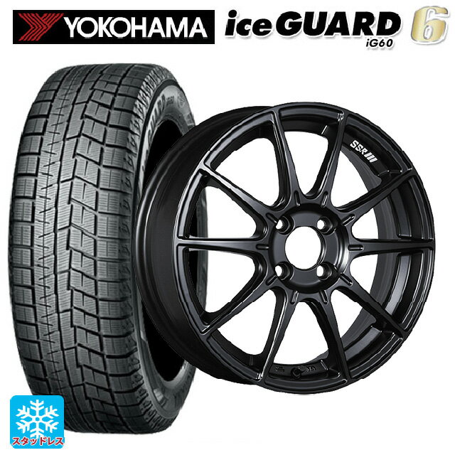 【6/15〜16限定 全品P5倍＆クーポン】2024年製 165/55R15 75Q ヨコハマ アイスガード6(IG60) # タナベ SSR GT X01 フラットブラック 15-5J 国産車用 スタッドレスタイヤホイール4本セット