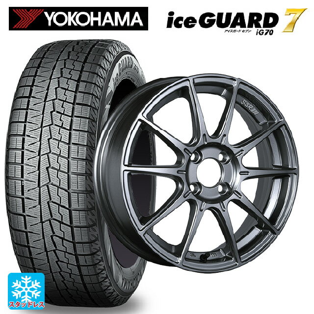 【6/5限定 抽選で100％ポイントバック】195/55R15 85Q ヨコハマ アイスガード7(IG70) タナベ SSR GT X01 ダークシルバー 15-6J 国産車用 スタッドレスタイヤホイール4本セット