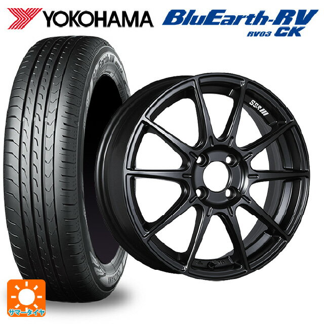 【6/15〜16限定 全品P5倍＆クーポン】165/55R15 75V ヨコハマ ブルーアース RV03CK # タナベ SSR GT X01 フラットブラック 15-5J 国産車用 サマータイヤホイール4本セット