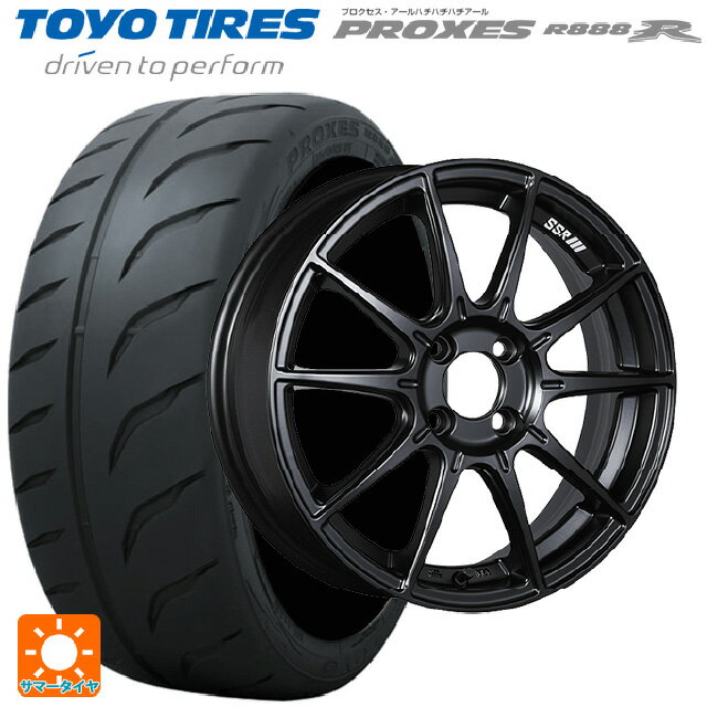 【6/22 20時〜 全品P5倍＆クーポン】195/55R15 89V XL トーヨー プロクセス R888R タナベ SSR GT X01 フラットブラック 15-6J 国産車用 サマータイヤホイール4本セット