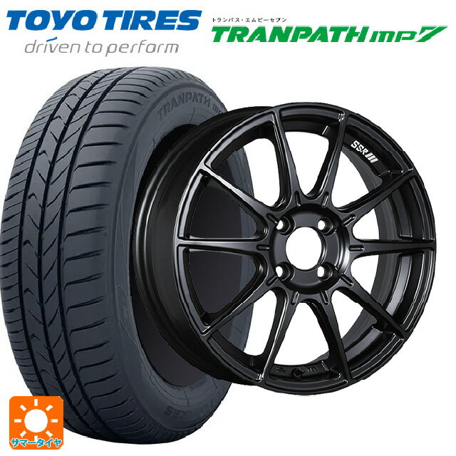 【6/20限定 全品P5倍＆クーポン】185/60R15 84H トーヨー トランパス MP7 タナベ SSR GT X01 フラットブラック 15-6J 国産車用 サマータイヤホイール4本セット
