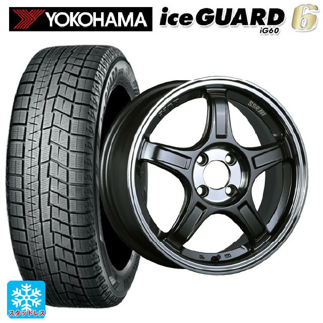 【6/22 20時〜 全品P5倍＆クーポン】2024年製 165/55R15 75Q ヨコハマ アイスガード6(IG60) # タナベ SSR GT X03 ガンメタ+Sクリア 15-5J 国産車用 スタッドレスタイヤホイール4本セット