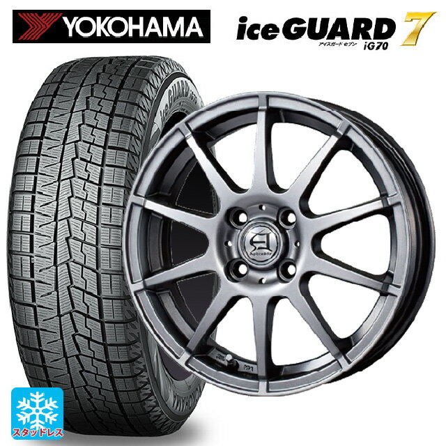 195/55R15 85Q ヨコハマ アイスガード7(IG70) テクノピア アフロディーテ HS メタリックグレー 15-5.5J 国産車用 スタッドレスタイヤホイール4本セット