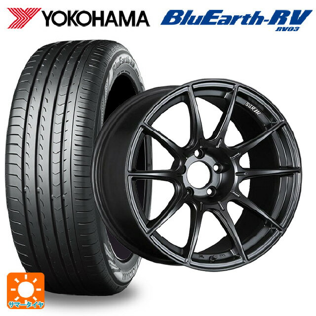 【6/15〜16限定 全品P5倍＆クーポン】225/45R18 95W XL ヨコハマ ブルーアース RV03 # タナベ SSR GT X01 フラットブラック 18-7.5J 国産車用 サマータイヤホイール4本セット